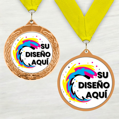 Medalla de Metal Personalizada de 2.5" con Cinta MDL752